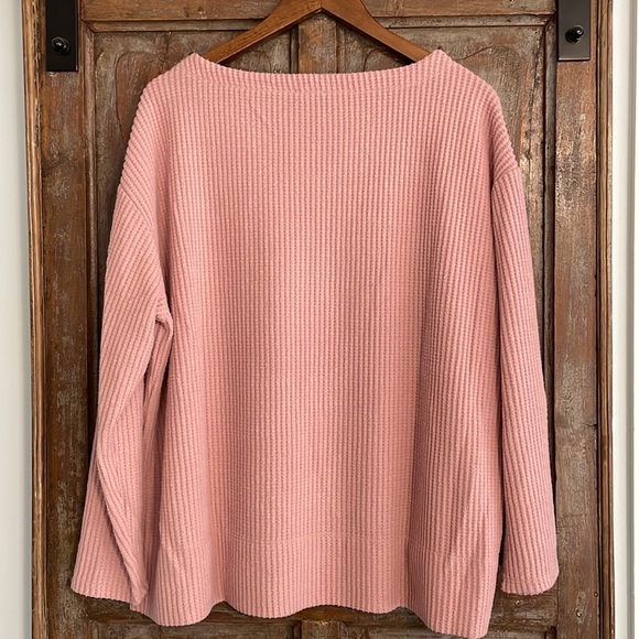 Splendid Dusty Rose Thermal Waffle Knit Top Size XXL - Picture 2 of 11